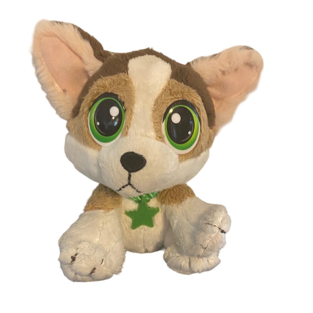 Little Tikes Rescue Tales‎ Corgi Puppy Dog Plush Stuffed Animal 7 Green Collar